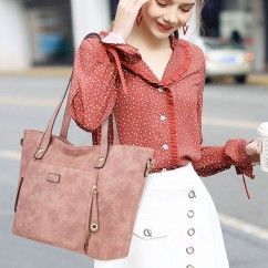 Women Bag Solid Color Leisure Composite Bag Large Capacity Handbag Versatile Shoulder Bags