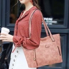 Women Bag Solid Color Leisure Composite Bag Large Capacity Handbag Versatile Shoulder Bags