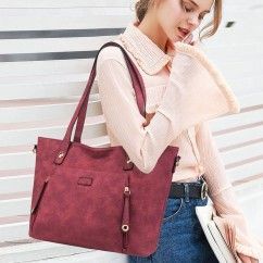 Women Bag Solid Color Leisure Composite Bag Large Capacity Handbag Versatile Shoulder Bags