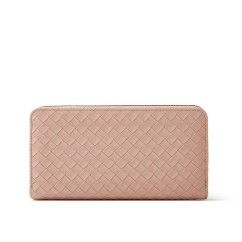 Trendy Wallets Weave Multifunctional Light Portable Long Card Holder Woven PU Leather Wallet