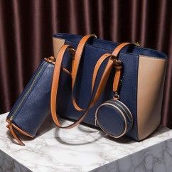 Women Shoulder Bags Fashion PU Leather Large Capacity Tote Bags Female Handbags and Purses 3Pcs Bags Set