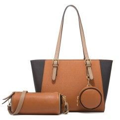 Women Shoulder Bags Fashion PU Leather Large Capacity Tote Bags Female Handbags and Purses 3Pcs Bags Set