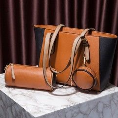 Women Shoulder Bags Fashion PU Leather Large Capacity Tote Bags Female Handbags and Purses 3Pcs Bags Set