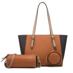 Women Shoulder Bags Fashion PU Leather Large Capacity Tote Bags Female Handbags and Purses 3Pcs Bags Set