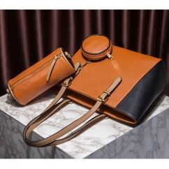 Women Shoulder Bags Fashion PU Leather Large Capacity Tote Bags Female Handbags and Purses 3Pcs Bags Set