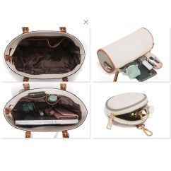 Women Shoulder Bags Fashion PU Leather Large Capacity Tote Bags Female Handbags and Purses 3Pcs Bags Set