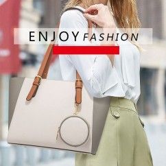 Women Shoulder Bags Fashion PU Leather Large Capacity Tote Bags Female Handbags and Purses 3Pcs Bags Set