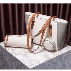 Women Shoulder Bags Fashion PU Leather Large Capacity Tote Bags Female Handbags and Purses 3Pcs Bags Set