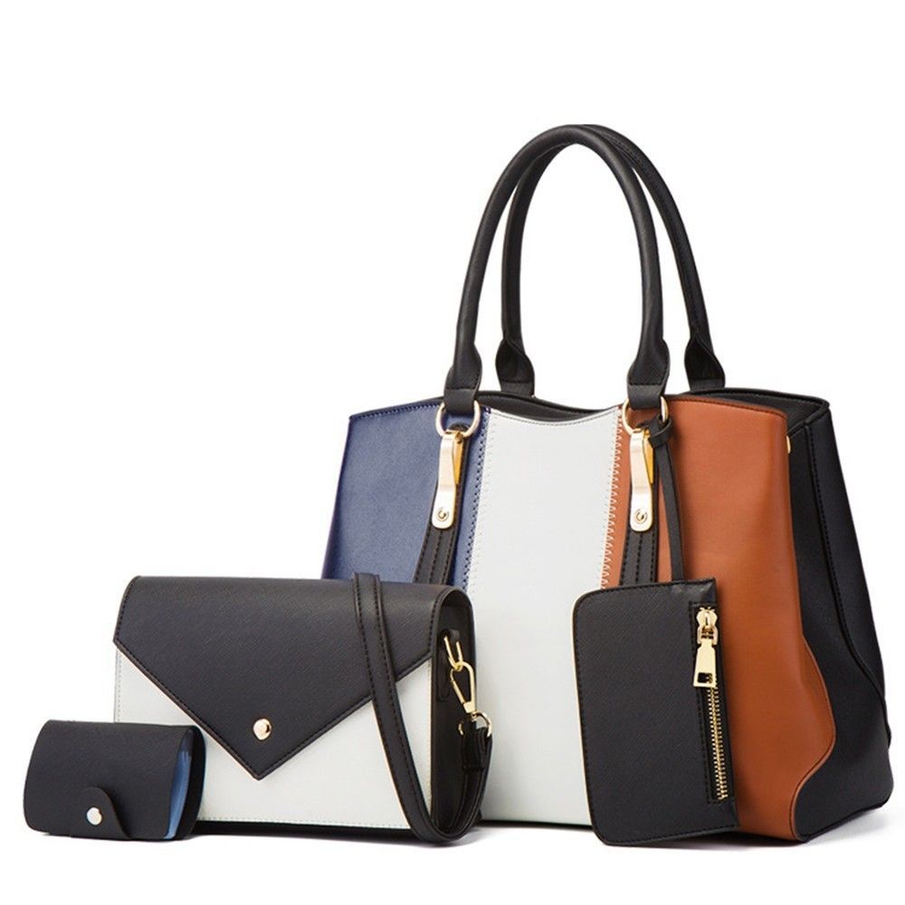 Classic Color Blocking: Timeless and Stylish PU Leather Bag