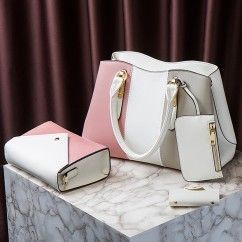 Classic Color Blocking: Timeless and Stylish PU Leather Bag