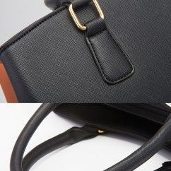 Classic Color Blocking: Timeless and Stylish PU Leather Bag