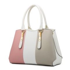 Classic Color Blocking: Timeless and Stylish PU Leather Bag