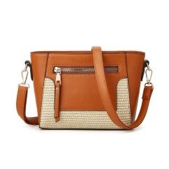 Women Tote Bag Set, Crossbody Bags Splicing Color Woven Handbag 3-Piece Set Handheld bag