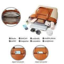 Women Tote Bag Set, Crossbody Bags Splicing Color Woven Handbag 3-Piece Set Handheld bag