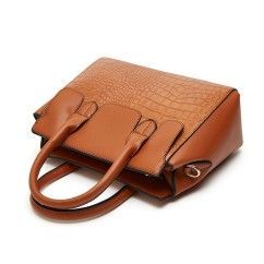 Women's PU Leather Crocodile Pattern Set for Single Shoulder Crossbody Bag Mother and Child Bag
