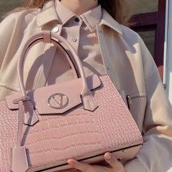 Large Capacity Crocodile PU Leather Multi-Piece Tote Shoulder & Crossbody Bag Set, 3-Piece Women’s Handbag Set