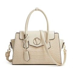Large Capacity Crocodile PU Leather Multi-Piece Tote Shoulder & Crossbody Bag Set, 3-Piece Women’s Handbag Set