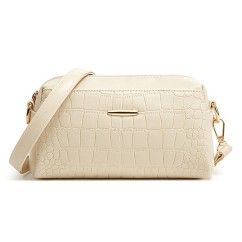 Large Capacity Crocodile PU Leather Multi-Piece Tote Shoulder & Crossbody Bag Set, 3-Piece Women’s Handbag Set
