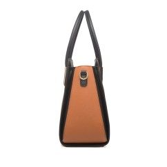 Stylish Color Block Versatile PU Leather Bag Spacious and Chic Your Everyday Essential