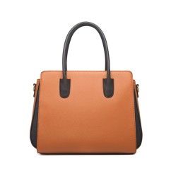 Stylish Color Block Versatile PU Leather Bag Spacious and Chic Your Everyday Essential