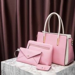 Stylish Color Block Versatile PU Leather Bag Spacious and Chic Your Everyday Essential