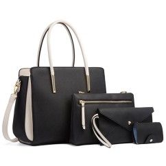 Stylish Color Block Versatile PU Leather Bag Spacious and Chic Your Everyday Essential