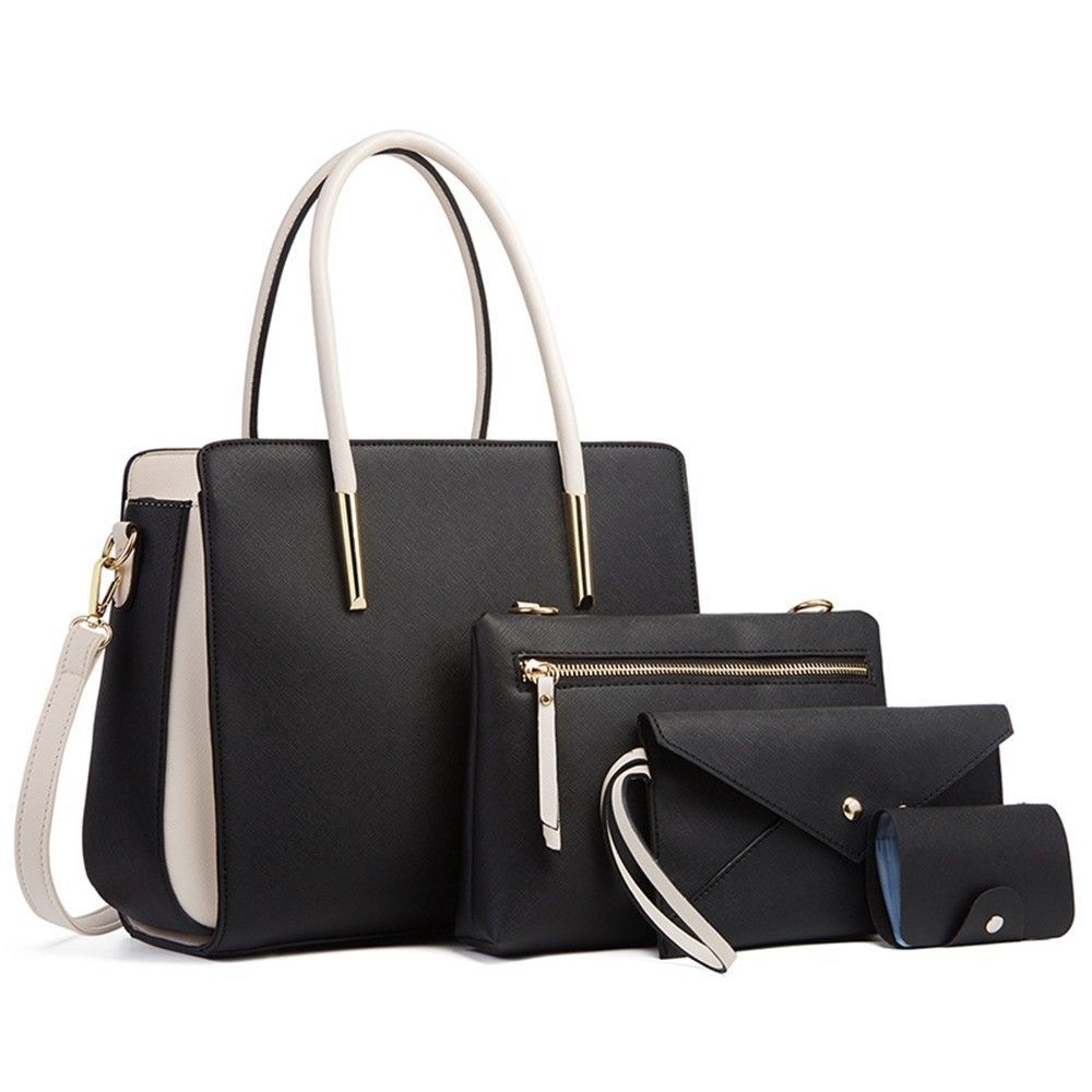 Stylish Color Block Versatile PU Leather Bag Spacious and Chic Your Everyday Essential