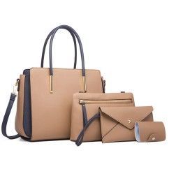 Stylish Color Block Versatile PU Leather Bag Spacious and Chic Your Everyday Essential