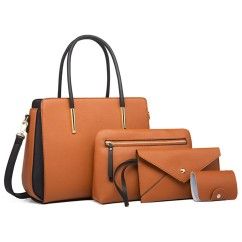 Stylish Color Block Versatile PU Leather Bag Spacious and Chic Your Everyday Essential