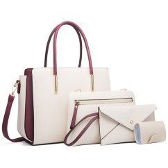 Stylish Color Block Versatile PU Leather Bag Spacious and Chic Your Everyday Essential
