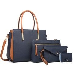 Stylish Color Block Versatile PU Leather Bag Spacious and Chic Your Everyday Essential