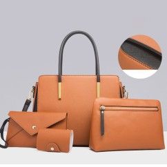 Stylish Color Block Versatile PU Leather Bag Spacious and Chic Your Everyday Essential