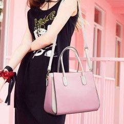 Stylish Color Block Versatile PU Leather Bag Spacious and Chic Your Everyday Essential