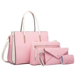 Stylish Color Block Versatile PU Leather Bag Spacious and Chic Your Everyday Essential