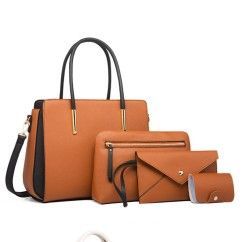 Stylish Color Block Versatile PU Leather Bag Spacious and Chic Your Everyday Essential