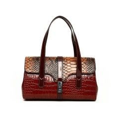 Luxury Snake Pattern Women's Handbag Purses PU Leather Shoulder Bag Ladies Multifunction Bag