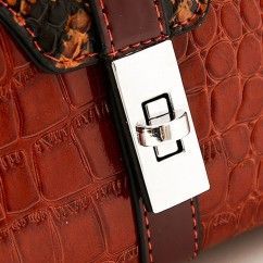 Luxury Snake Pattern Women's Handbag Purses PU Leather Shoulder Bag Ladies Multifunction Bag