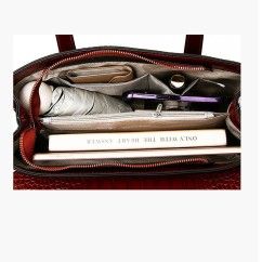Luxury Snake Pattern Women's Handbag Purses PU Leather Shoulder Bag Ladies Multifunction Bag