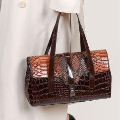 Luxury Snake Pattern Women's Handbag Purses PU Leather Shoulder Bag Ladies Multifunction Bag