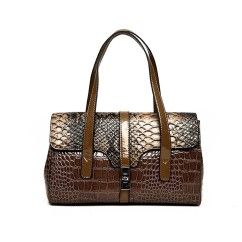 Luxury Snake Pattern Women's Handbag Purses PU Leather Shoulder Bag Ladies Multifunction Bag