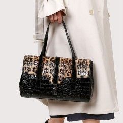 Luxury Snake Pattern Women's Handbag Purses PU Leather Shoulder Bag Ladies Multifunction Bag