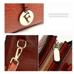 Women Tote Bag Luxury Crocodile Vein Women's Shoulder Bag PU Leather Large Capacity Female Crossbody Handbags