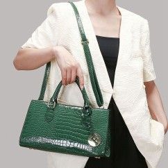 Women Tote Bag Luxury Crocodile Vein Women's Shoulder Bag PU Leather Large Capacity Female Crossbody Handbags