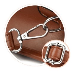 Large Capacity Elegant Lady Straw Bags PU Leather Woven Shoulder Bags Women Basket Sac Handbags