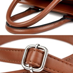 Large Capacity Elegant Lady Straw Bags PU Leather Woven Shoulder Bags Women Basket Sac Handbags