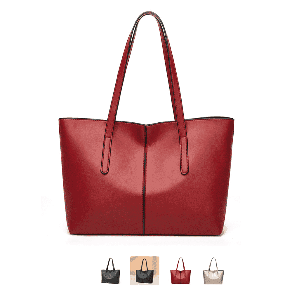 Trendy Women’s Handbag, Premium Leather, Zipper Closure, Shoulder & Hand Carry, Dual Main Compartment, iPad, Umbrella