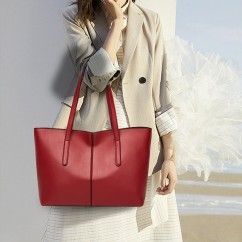 Trendy Women’s Handbag, Premium Leather, Zipper Closure, Shoulder & Hand Carry, Dual Main Compartment, iPad, Umbrella