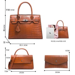 Leisure Lady Crossbody Bag Handheld Bag Mother Child Package Alligator Women Shoulder Bags High Capacity Tote Bags