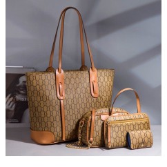 Tote Bags for Women Vintage PU Leather Handbags Purses Brown Shoulder Bags for Ladies Underarm Bags