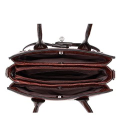 Crocodile PU Leather Women's Bag Two-piece Set of Hand-Held Shoulder Crossbody Bag for Ladies Purses Handbags